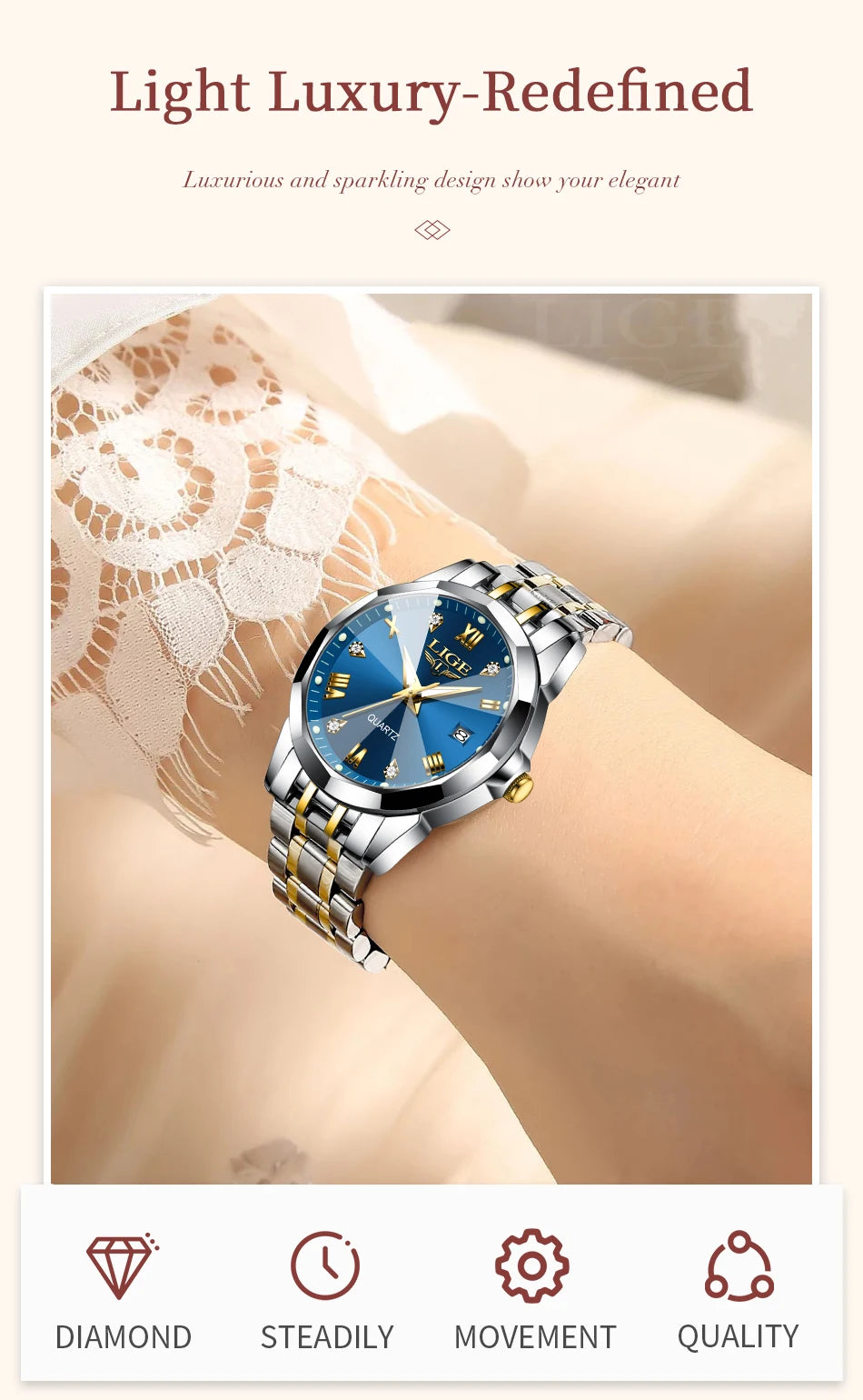 luxing Girl Reloj mujer elegante